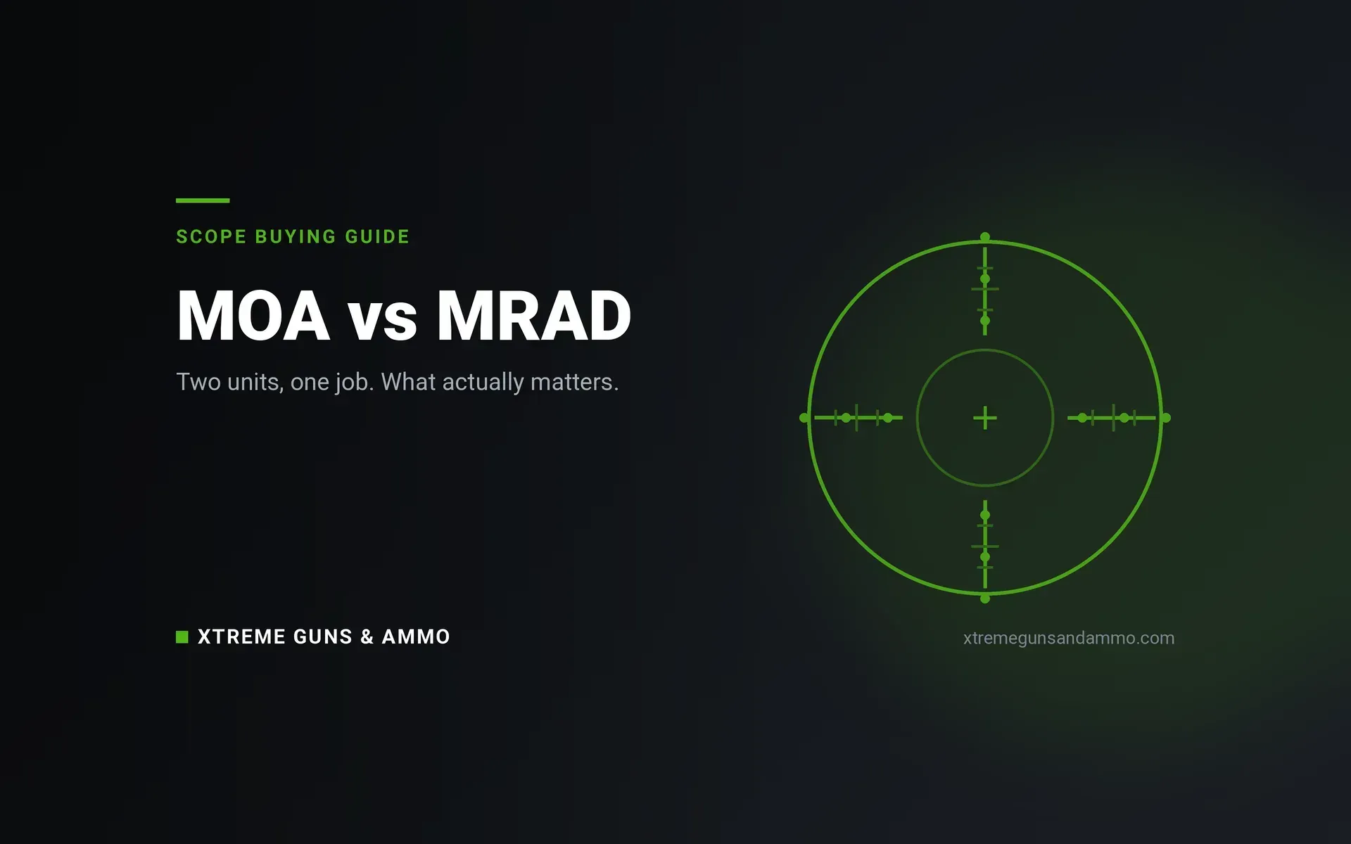 MOA vs MRAD riflescope units compared by Xtreme Guns and Ammo
