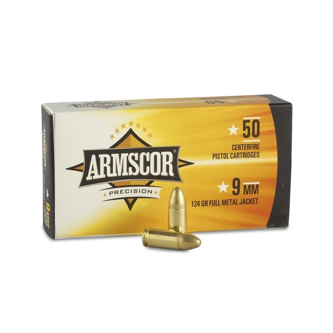 Armscor Ammo 9mm 124gr FMJ 1000 RD Case - Image 1