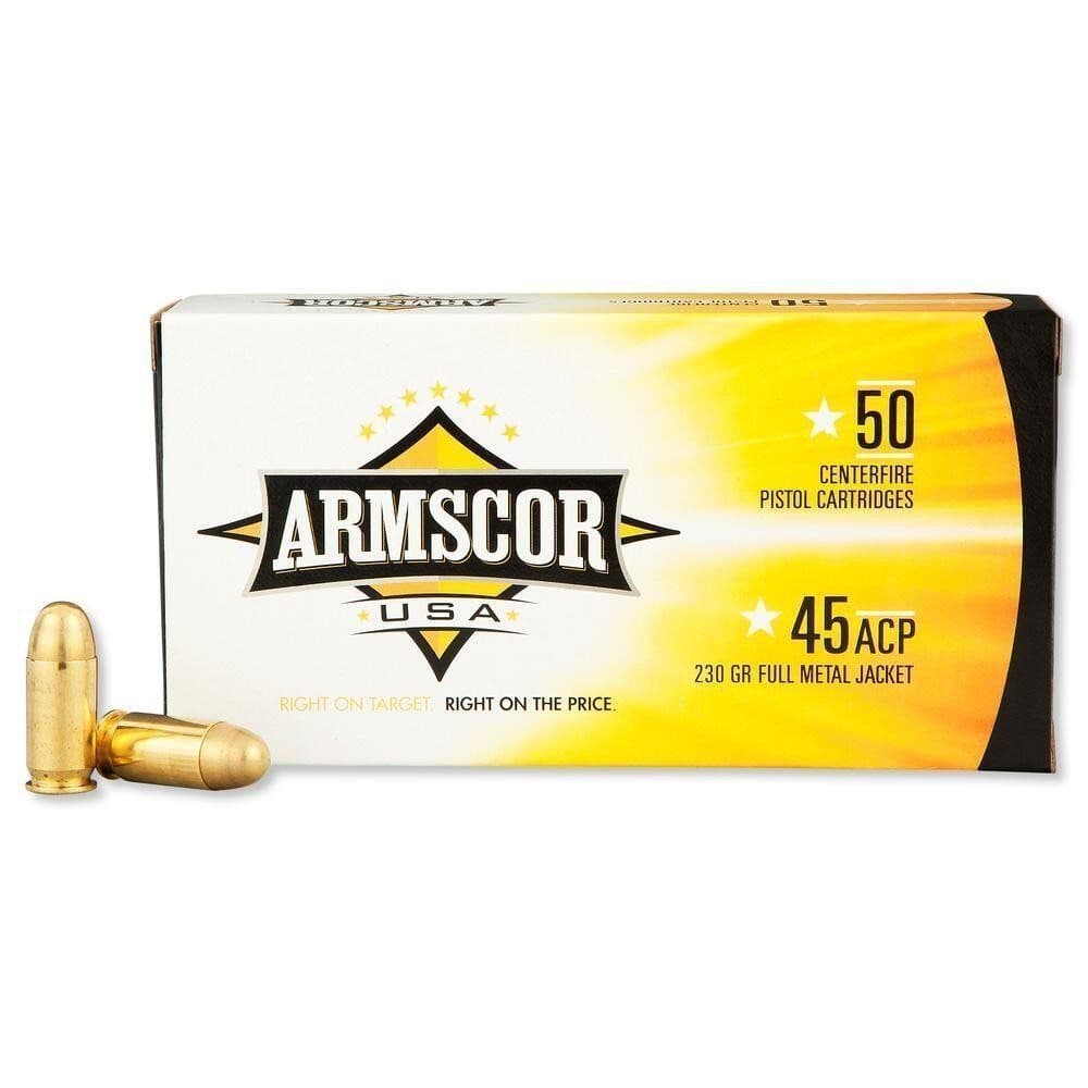 Armscor Ammo 45 ACP 230gr FMJ 1000 RD Case - Image 1