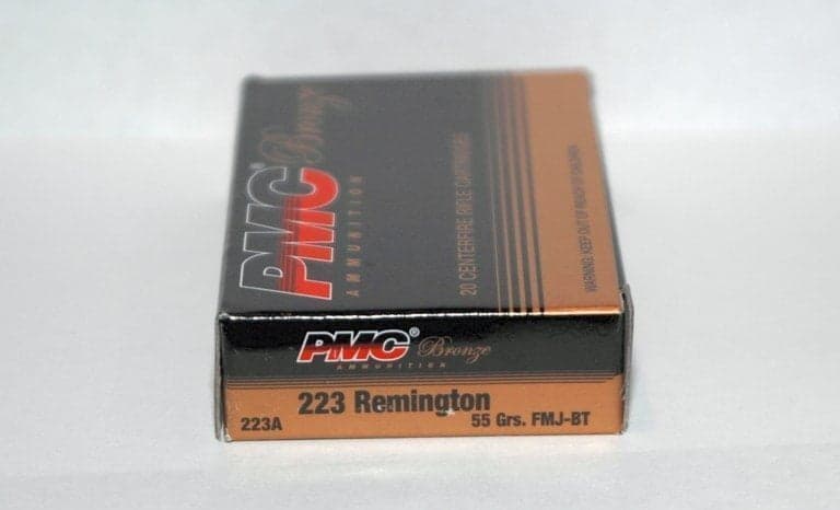 PMC Bronze .223 Remington 55 gr FMJ Ammo 20 Round Box - Image 1