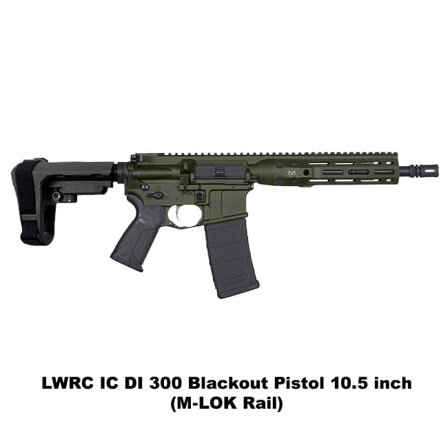 LWRC IC DI 300 Blackout Pistol OD Green - Thumbnail 2