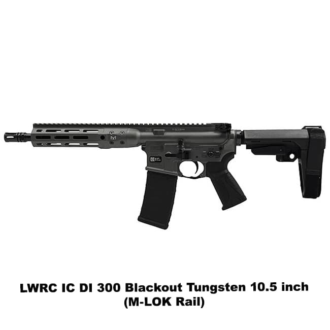 LWRC IC DI 300 Blackout Pistol Tungsten - Thumbnail 2