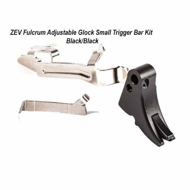 ZEV Fulcrum Adjustable Glock Small Trigger Bar Kit – (Blk/Blk) - Image 1