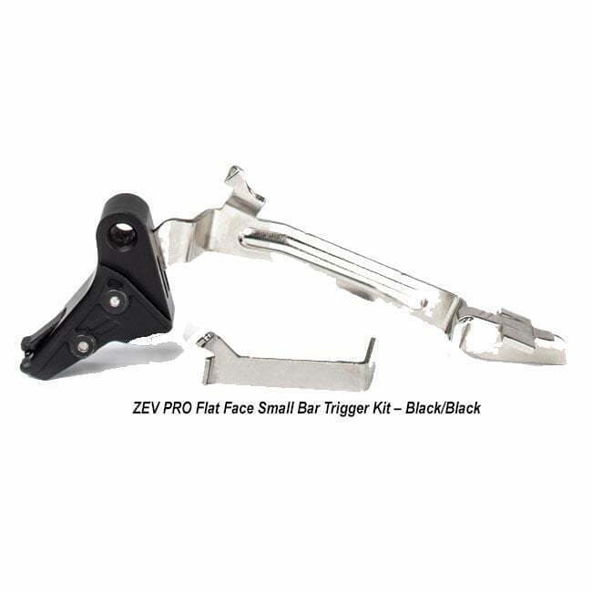 ZEV PRO Flat Face Small Bar Trigger Kit – (Blk/Blk) - Image 1