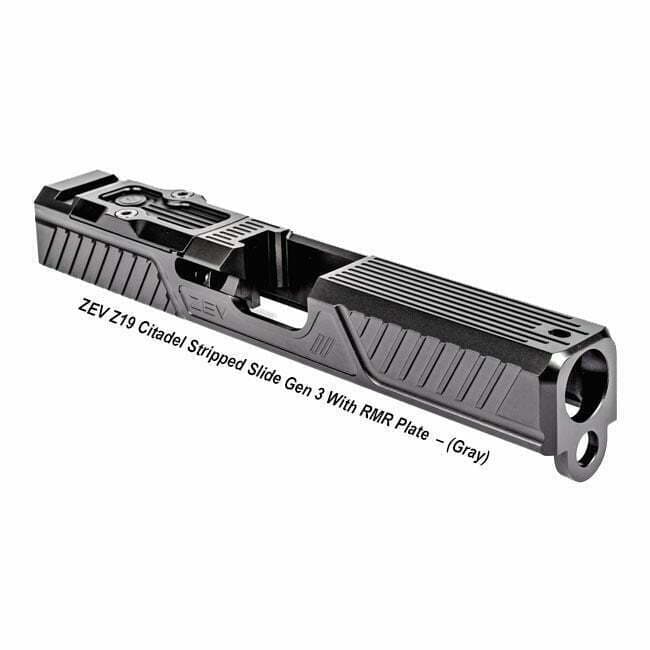 ZEV Z19 Citadel Stripped Slide Gen 3 With RMR Plate – (Gray) - Thumbnail 1