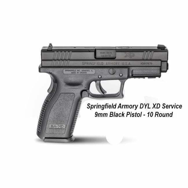 Springfield Armory DYL XD Service 9mm Black Pistol (10 Round) - Image 1