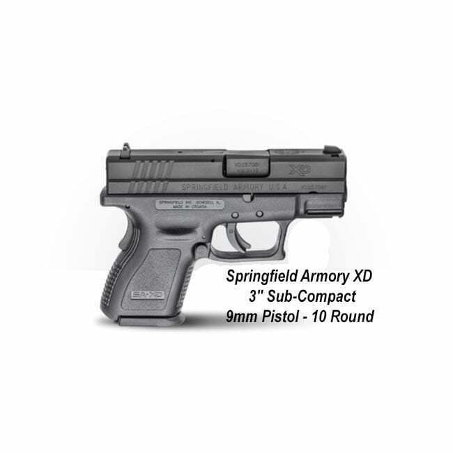 Springfield Armory XD 3" Sub-Compact 9mm Pistol (10 Round) - Image 1