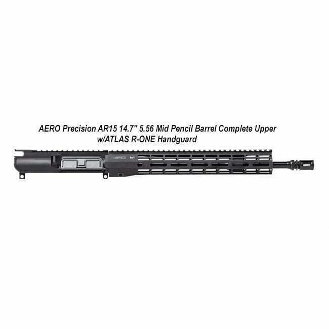 AERO Precision AR15 14.7" 5.56 Mid Pencil Barrel Complete Upper w/ATLAS R-ONE Handguard - Thumbnail 1