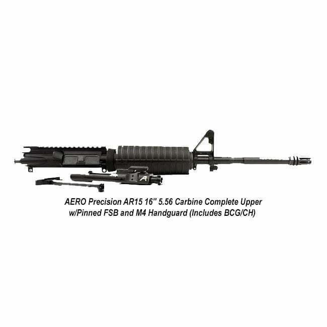 AERO Precision AR15 16" 5.56 Carbine Complete Upper w/Pinned FSB and M4 Handguard (Includes BCG/CH) - Thumbnail 1