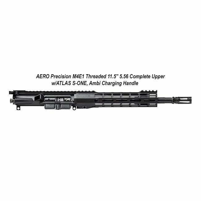 AERO Precision M4E1 Threaded 11.5" 5.56 Complete Upper w/ATLAS S-ONE, Ambi Charging Handle - Thumbnail 1