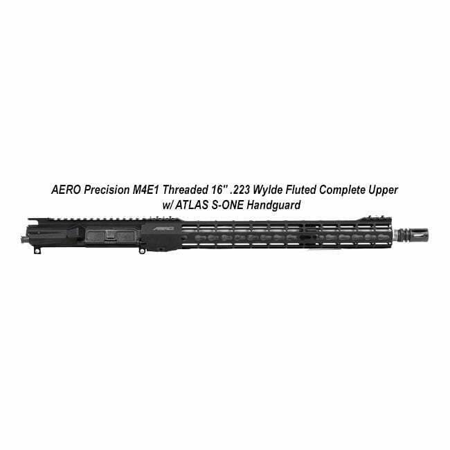 AERO Precision M4E1 Threaded 16" .223 Wylde Fluted Complete Upper w/ ATLAS S-ONE Handguard - Thumbnail 1