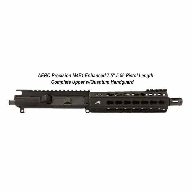AERO Precision M4E1 Enhanced 7.5" 5.56 Pistol Length Complete Upper w/Quantum Handguard - Thumbnail 1