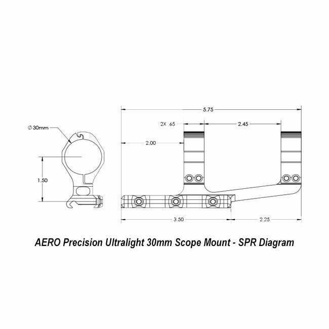 AERO Precision Ultralight 30mm Scope Mount - SPR - Thumbnail 2
