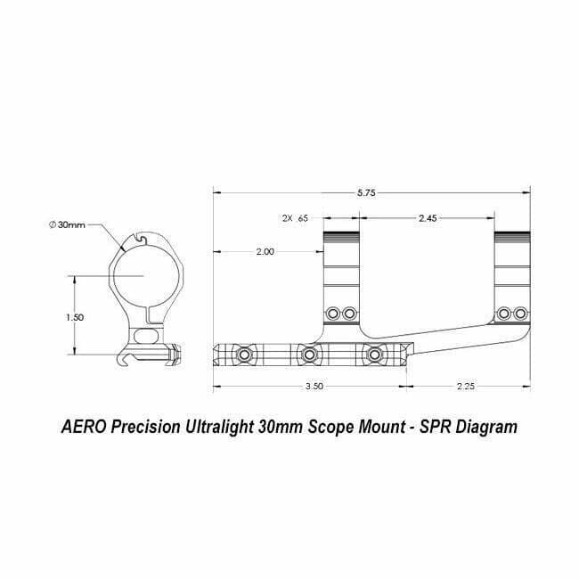 AERO Precision Ultralight 30mm Scope Mount - SPR - Thumbnail 2