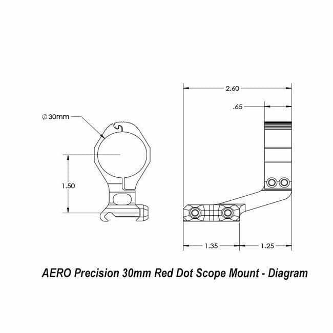 AERO Precision 30mm Red Dot Scope Mount - Thumbnail 2