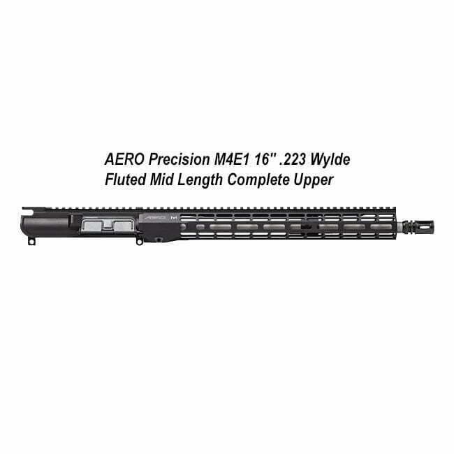 AERO Precision M4E1 16" .223 Wylde Fluted Mid Length Complete Upper - Thumbnail 1
