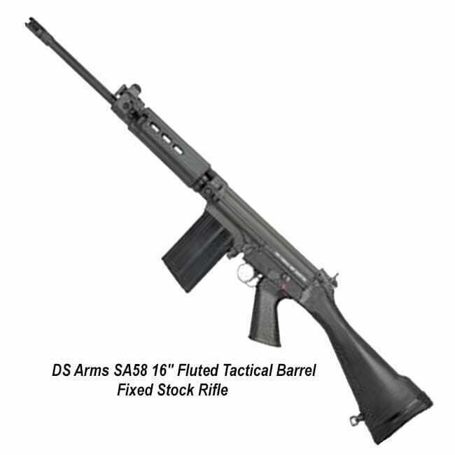 DS Arms SA58 16" Fluted Tactical Barrel Fixed Stock Rifle - Thumbnail 1