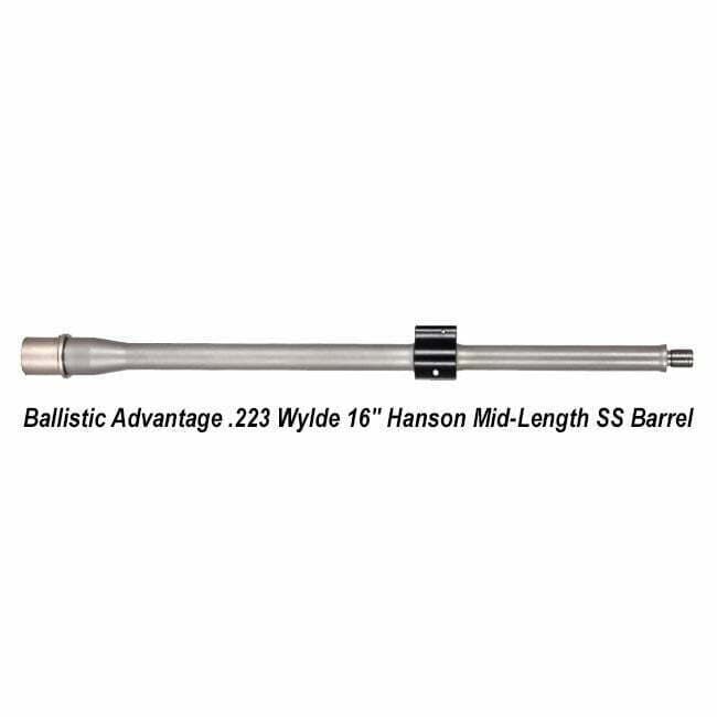 Ballistic Advantage .223 Wylde 16" Hanson Mid-Length SS Barrel - Thumbnail 1