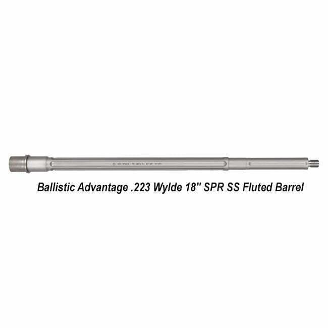 Ballistic Advantage .223 Wylde 18" SPR SS Fluted Barrel - Thumbnail 1