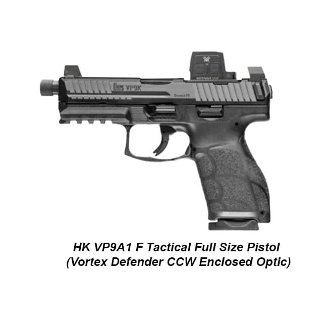 HK VP9A1 F Tactical Full Size Pistol (Vortex Defender CCW Enclosed Optic) - Thumbnail 1