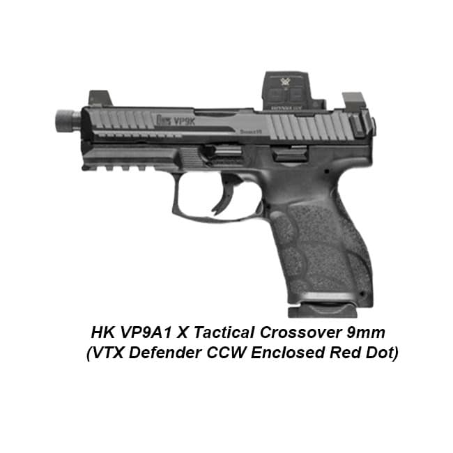 HK VP9A1 X Tactical Crossover 9mm (VTX Defender CCW Enclosed Red Dot) - Thumbnail 1