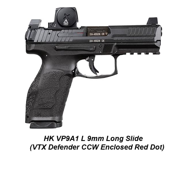 HK VP9A1 L 9mm Long Slide (VTX Defender CCW Enclosed Red Dot) - Thumbnail 1