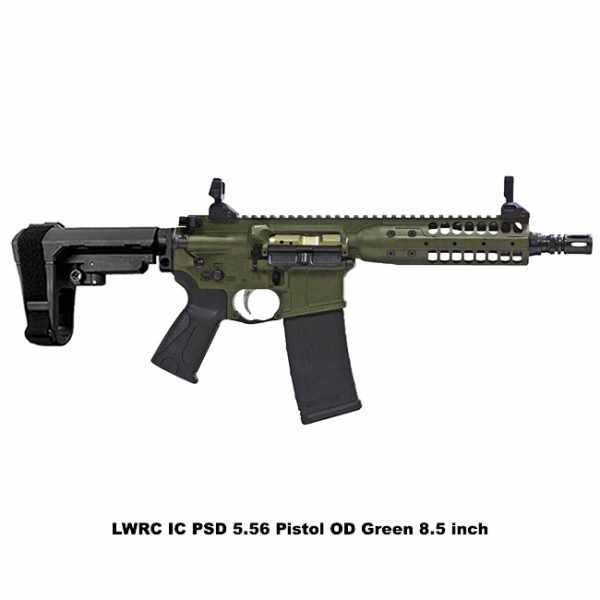 Lwrc Icpsd Pistol Od Green, Lwrc Psd Pistol Od Green, 5.56, 8.5 Inch Barrel, Od Green, Lwrc Icpsdpr5Odg8Sba3, Lwrc 854026005606, For Sale, In Stock, On Sale