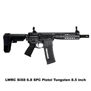 LWRC SIX8 Pistol Tungsten, LWRC SIX8 PSD Pistol Tungsten, LWRC 6.8 SPC Pistol Tungsten, 8.5 inch, Tungsten Grey, LWRC SIX8PRTG8SBA3, LWRC 856177006600, For Sale, in Stock, on Sale