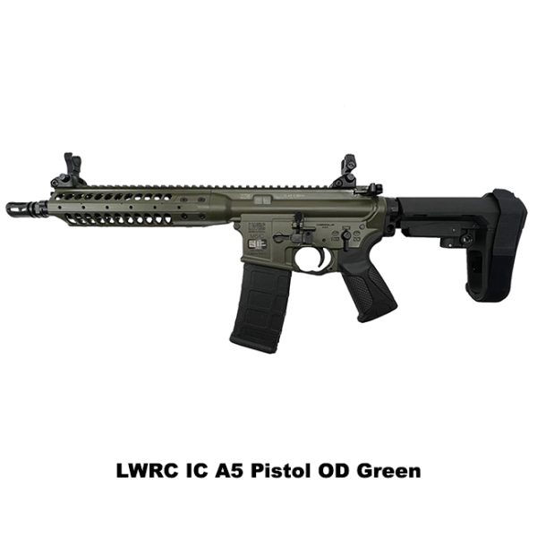 Lwrc Ic A5 Pistol Od Green, 10.5 Inch, Lwrc Ica5P5Odg10Sba3, Lwrc Ica5P5Odg10, Lwrc, For Sale, In Stock, On Sale