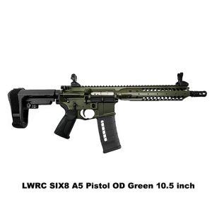LWRC SIX8 A5 Pistol OD Green, LWRC 6.8 SPC Pistol OD Green, 10.5 inch Barrel, OD Green, LWRC SIX8A5PODG10SBA3, LWRC 850006403431, For Sale, in Stock, on Sale