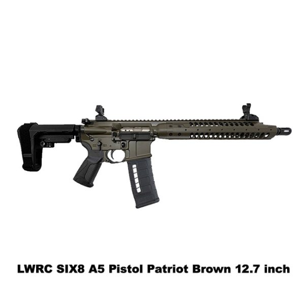 Lwrc Six8 A5 Pistol Patriot Brown, Lwrc 6.8 Spc Pistol Patriot Brown, 12.7 Inch Spiral Fluted Barrel, Patriot Brown, Lwrc Six8A5Ppbc12Sba3, Lwrc 850006403004, For Sale, In Stock, On Sale