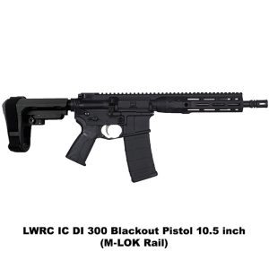 LWRC IC DI 300 Blackout Pistol, LWRC DI 300 Blk Pistol, M-lok, LWRC ICDIP3B10ML, LWRC ICDIP3B10MLSBA3, For Sale, in Stock, on Sale