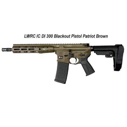 LWRC IC DI 300 Blackout Pistol Patriot Brown