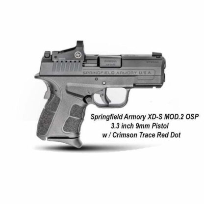 Springfield Armory XD-S MOD.2 OSP 3.3 inch 9mm Pistol w / Crimson Red Dot, XDSG9339BCT, 706397941185, in Stock, For Sale