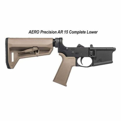 Aero Apar501136 Ar15 Complete Lower Receiver W Fde Moe Sl Grip   Sl K Carbine Stock Black 1 1