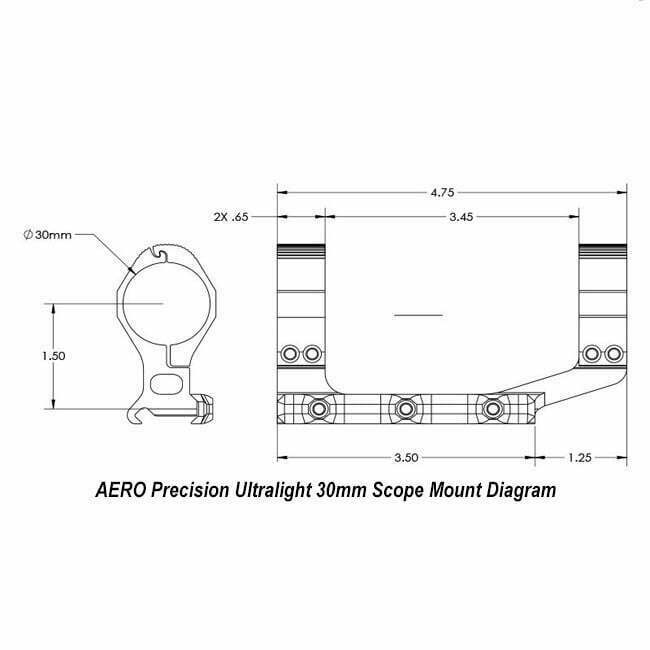 Standard APRA210210 FDE Aero Precision Ultralight 30mm Rifle Scope Mount 