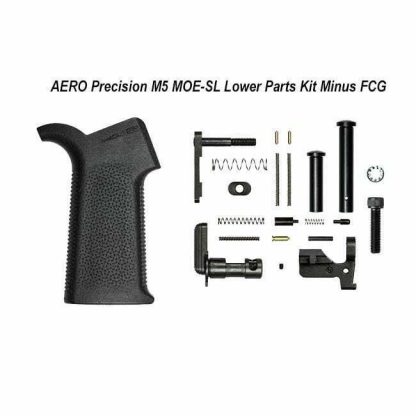 AERO Precision M5 MOE-SL Lower Parts Kit Minus FCG, Black, APRH100978, 00815421027679, in Stock, For Sale