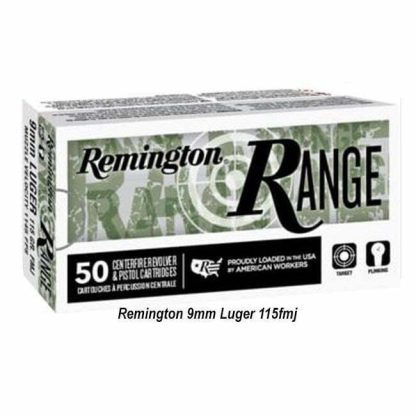 Remington 9mm Luger 115fmj, REMI28564, in Stock, for Sale