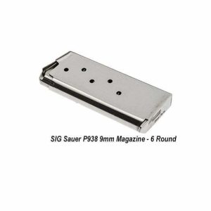 SIG Sauer P938 9mm Magazine, 6 Rd, Sig MAG-938-9-6, Sig 798681439737, for Sale, in Stock, on Sale