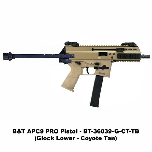 B&Amp;T Apc9 Pro, B&Amp;T Apc9, Pistol, Glock Lower, Coyote Tan, Tele Brace, Bt36039Cttb, For Sale, In Stock, On Sale