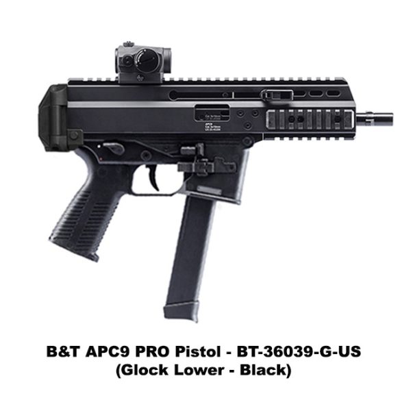 B&Amp;T Apc9 Pro, B&Amp;T Apc9, Pistol, Glock Lower, Black, Bt36039Gus, B&Amp;T 840225705508, For Sale, In Stock, On Sale