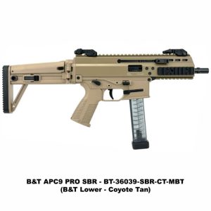B&T APC9 PRO, B&T APC9, SBR, B&T Lower, Coyote Tan, BT-36039-SBR-CT-MBT, B&T 840225710137, For Sale, in Stock, on Sale