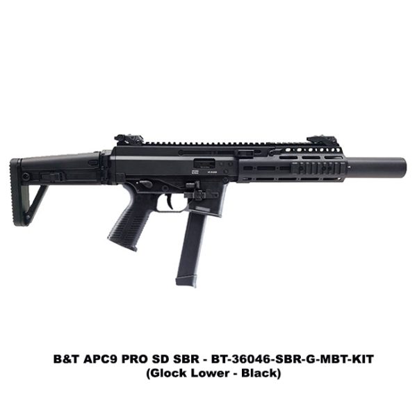 B&Amp;T Apc9 Pro Sd, B&Amp;T Apc9 Sd, Mbt Stock, Glock Lower, Black, Bt36046Sbrgmbtkit, B&Amp;T 840225710236 For Sale, In Stock, On Sale