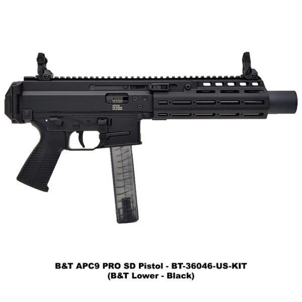 B&Amp;T Apc9 Pro Sd, B&Amp;T Apc9 Sd, Pistol, B&Amp;T Lower, Black, Bt36046Uskit, B&Amp;T 840225710892, For Sale, In Stock, On Sale