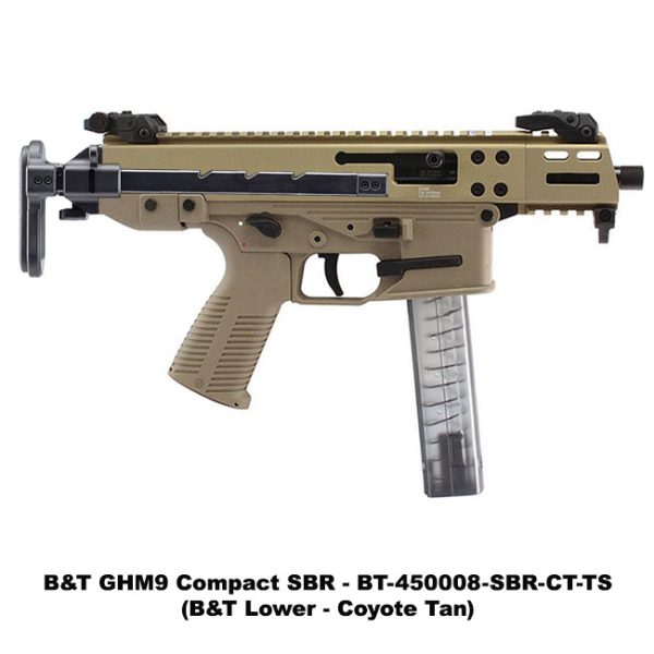 B&Amp;T Ghm9 Compact, Sbr, B&Amp;T Ghm9 Compact Sbr, Tele Stock, B&Amp;T Lower, Coyote Tan, Bt450008Sbrts, For Sale, In Stock, On Sale