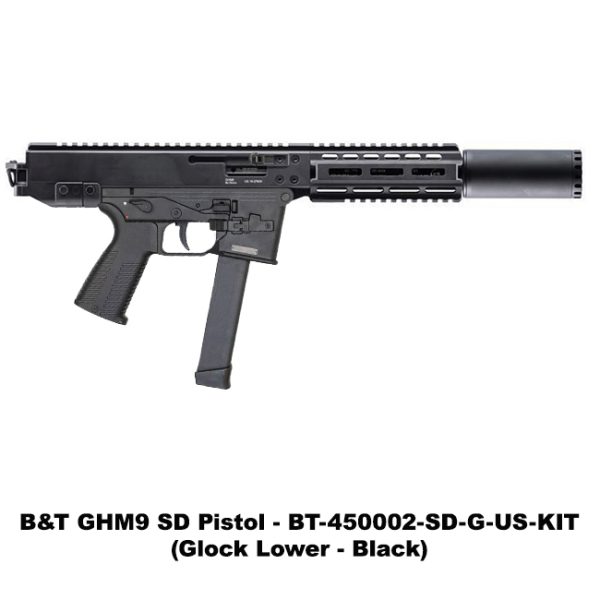 B&Amp;T Ghm9 Sd, B&Amp;T Ghm9 Sd Pistol With Suppressor, Glock Lower, Bt450002Sdguskit, B&Amp;T 840225712841, For Sale, In Stock, On Sale