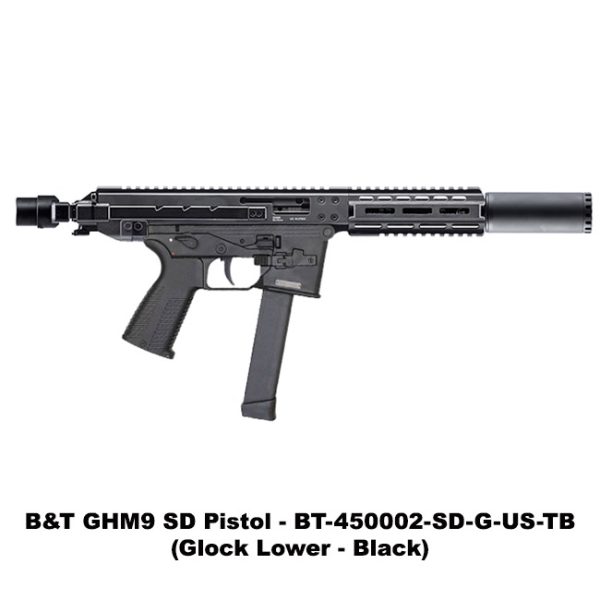 B&Amp;T Ghm9 Sd, B&Amp;T Ghm9 Sd Pistol With Suppressor, Glock Lower, Bt450002Sdgtb, For Sale, In Stock, On Sale