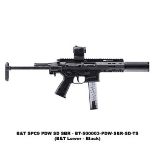 B&T SPC PDW, SD, SBR,, B&T SPC PDW SD SBR, B&T Lower, Black, BT- 500003-PDW-SBR-SD-TS, B&T 840225709216, For Sale, in Stock, on Sale