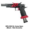 MPA DS9 Open, MPA DS9 DL Comp Open, MPAOPENGUN, Black with Red Accents