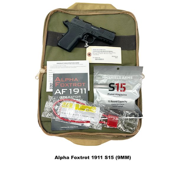 Alpha Foxtrot 1911 S15 (9Mm), Alpha Foxtrot S15, Aa29X1Amdpdbk15, 810100532420, For Sale, In Stock, On Sale
